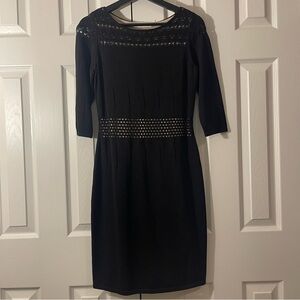 Calvin Klein Black Crochet Sheath Dress